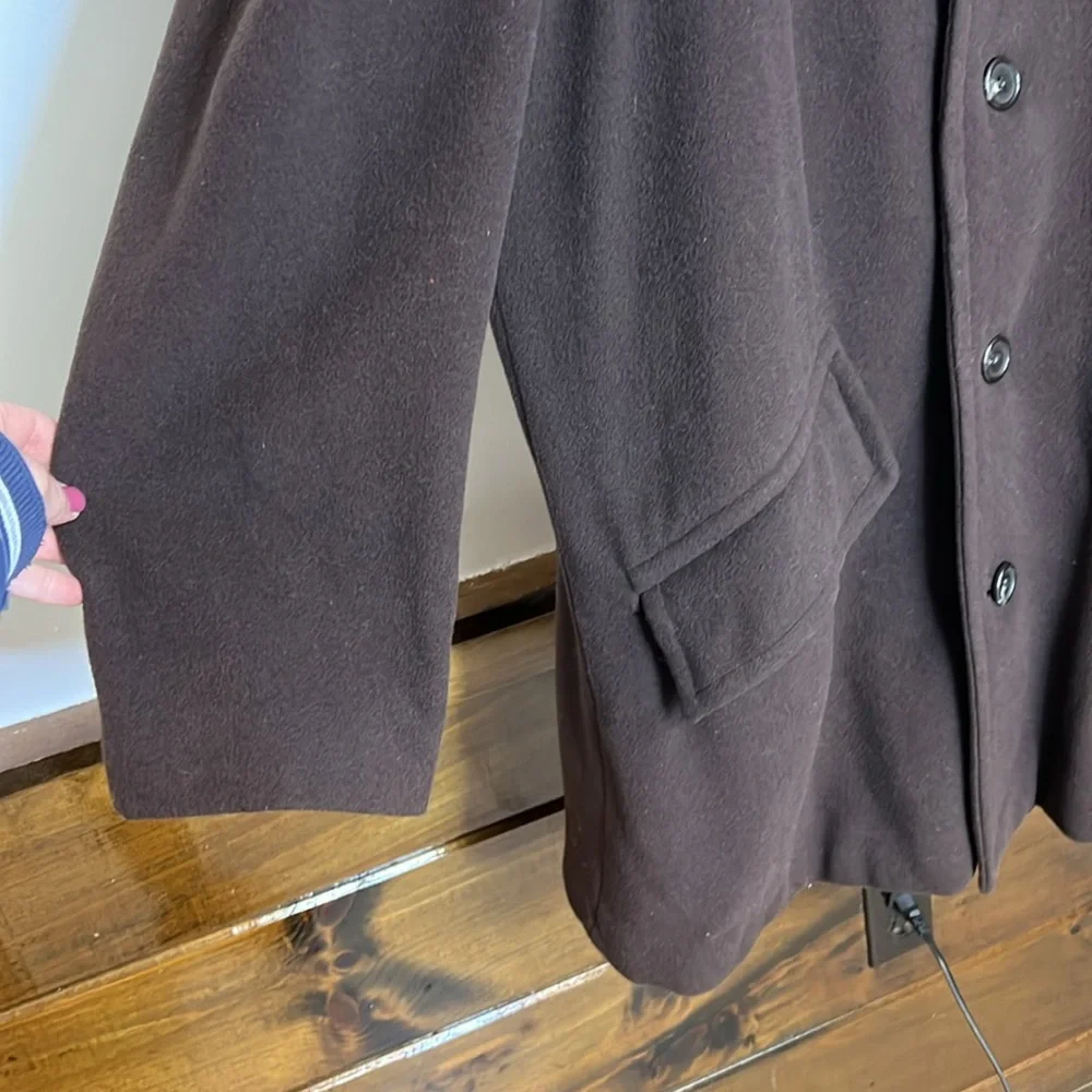 Vintage Bachrach Men’s Dark Brown‎ Wool Coat- L